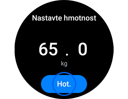 Složení těla, zadání hmotnosti