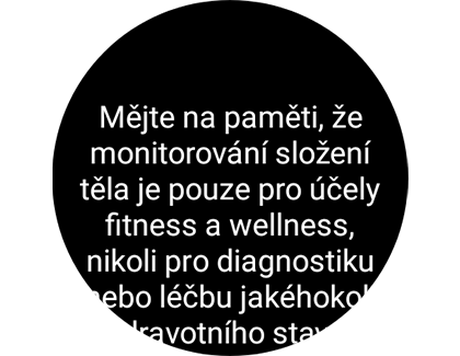 Složení těla, zdravotní upozornění