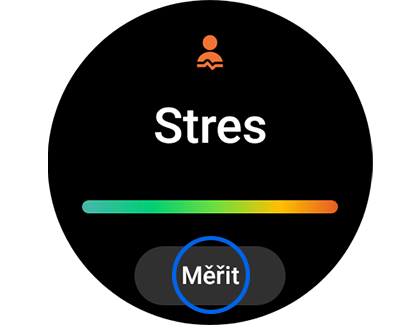 Aplikace Samsung Health, funkce Stres s tlačítkem „Měřit“