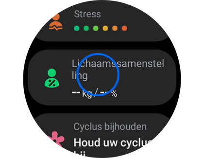 Weergave van de Lichaamssamenstelling
