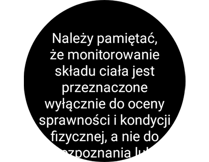 Ilustracja przedstawiająca ostrzeżenie dotyczące stanu zdrowia w obszarze Skład ciała.