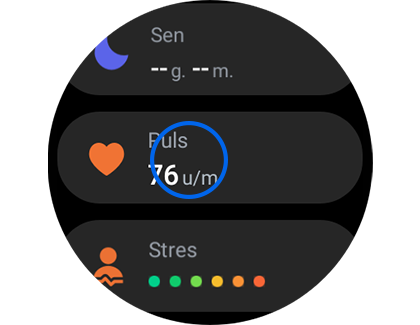 Ilustracja przedstawiająca obszar Tętno w aplikacji Samsung Health.