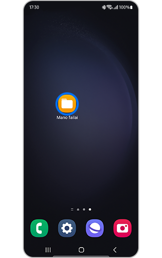 Mano failai piktogramos paryškintas vaizdas.