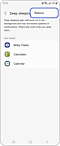 View of the "Deep sleeping apps" screen and the "Remove" option highlighted.