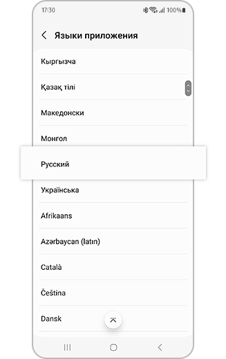 Изображение функций выбора языка.