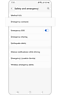 View of the Safety and emergency menu with the “Emergency contacts” option highlighted.