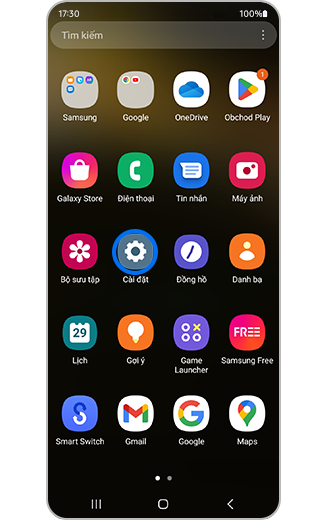 Hình ảnh biểu tượng cài đặt của Samsung Galaxy.
