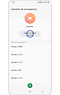 Vista de la pantalla de contactos de emergencia de Samsung Galaxy con la opción para ver la información médica.