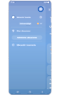 Vista de los ajustes del widget Tiempo con el ícono de ajustes resaltado.
