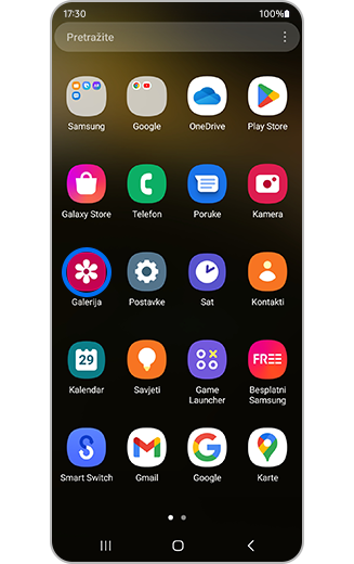 Prikaz ikone aplikacije Galerija na početnom zaslonu.