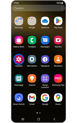 Изглед на иконата за приложението „Галерия“ на началния екран.