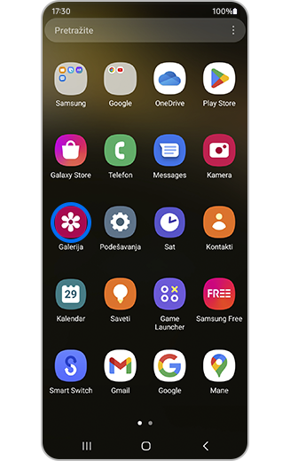 Prikaz ikone aplikacije Galerija na početnom ekranu.