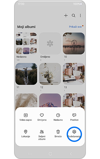 Prikaz ikone Podešavanja galerije u fascikli Još opcija galerije.