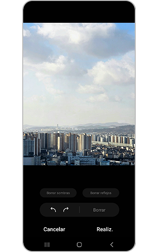 Vista de la imagen con el borrado de reflejo completado.