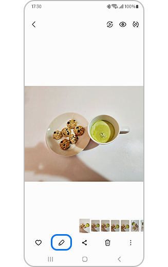 Redagavimo piktogramos vaizdas paryškintas.