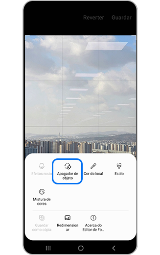 Vista do ícone do Apagador de objeto.