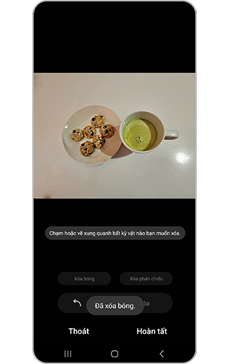 Hình ảnh của bức ảnh đã hoàn tất xóa bóng.