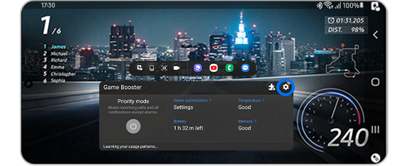 View of game Launcher settings icon.