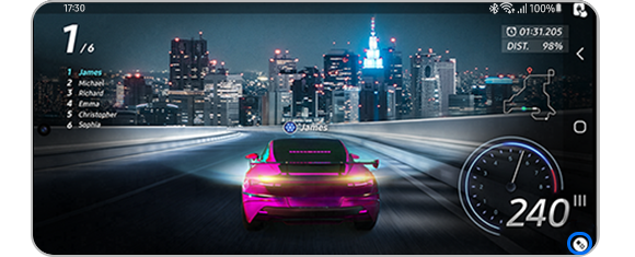 มุมมองไอคอน Game Launcher ที่มีการเน้น