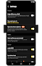 View of expert RAW app settings and special photo options.