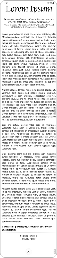 Obrázek znázorňující dokončený snímek obrazovky článku odshora dolů.