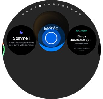 Exemple de vue d'une carte déplacée avec un geste de pression prolongée au centre.