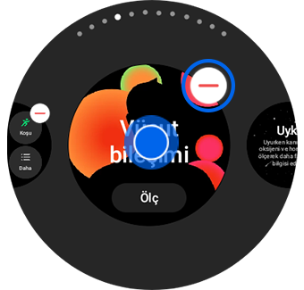 Ortaya bir basılı tutma hareketi ve eksi düğmesi vurgulanarak kaldırılan bir kutucuğun örnek görünümü.