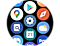 Galaxy Watch 的選單畫面,特別標示出設定圖示。