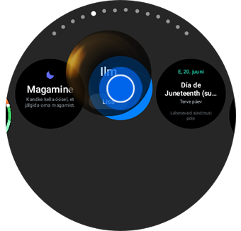 Näidisvaade teisaldatavast paanist, mille keskel on puudutuse ja hoidmise koht.