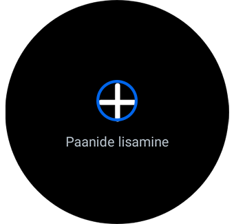 Kuvatakse tekst „Paanide lisamine“ koos plussmärginupuga.