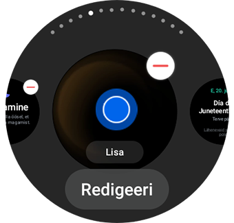Näidisvaade teisaldatavast paanist, mille keskel on puudutuse ja hoidmise koht.