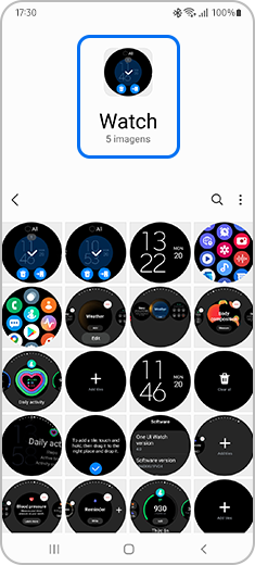 Vista ao álbum “Watch” no seu smartphone.