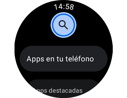 Vista de la pantalla de Play Store con la función de búsqueda resaltada.
