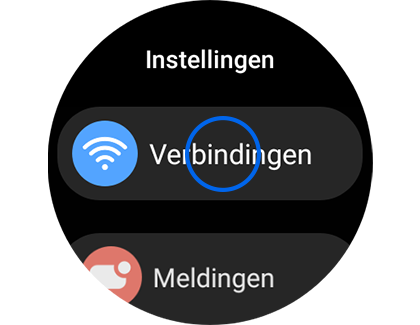 Weergave van het Instellingenscherm met de optie "Verbindingen" gemarkeerd.