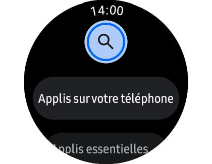 Vue de l'écran Play Store avec la fonction de recherche en évidence.
