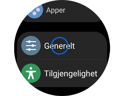 Bilde av skjermbildet Innstillinger med “Generelt” uthevet.