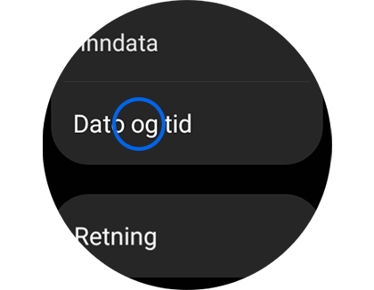 Bilde av skjermbildet Generelt med “Dato og tid” uthevet.
