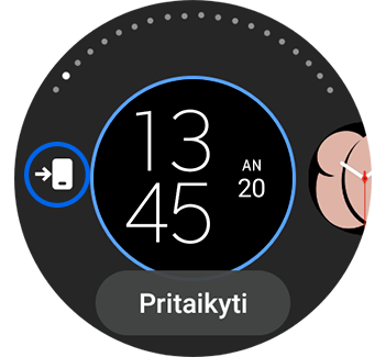 Ekrano pritaikymo rodinys su paryškinta redagavimo telefone piktograma.