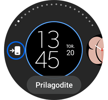 Zobrazenie obrazovky prispôsobenia so zvýraznenou ikonou úpravy v telefóne.úpravy v telefóne.