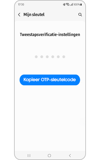Afbeelding van de tweestapsverificatie OTP-code voor een app of website.