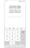 Vista do ecrã da aplicação ou website com opção de código de início de sessão.