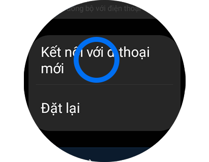 Xem màn hình Cài đặt chung với tùy chọn “Kết nối với điện thoại mới” được làm nổi bật.