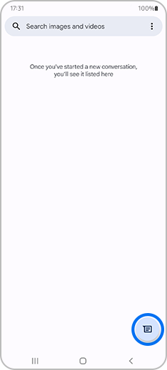 Step 1. View of the main screen of Android Message.