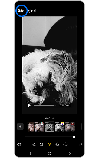 صورة زر الحفظ للفلتر المُحدد.