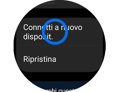 Visualizzazione della schermata Generali con l'opzione "Connetti a nuovo telefono" evidenziata.