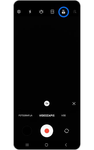 Prikaz videozapisa s istaknutom rezolucijom.
