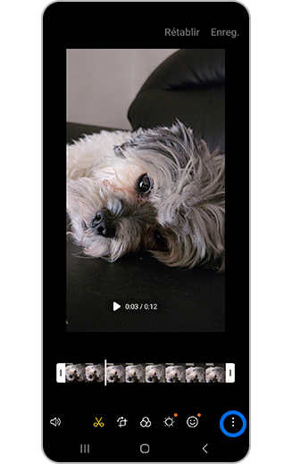 Vue de l’icône Options supplémentaires de la vidéo.