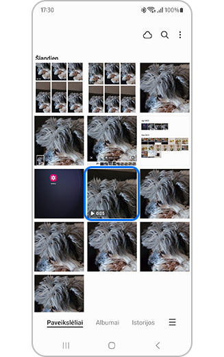 Galerijos su pažymėtu vaizdo įrašu atvaizdas.
