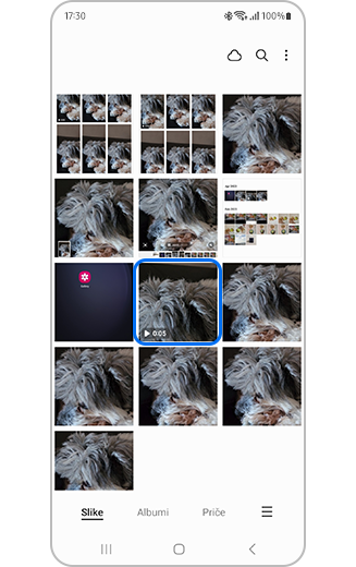 Prikaz izabranog video-zapisa u Galeriji
