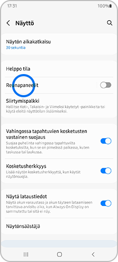 Vaihe 2. Valitse ”Reunapaneelit” näytön yläosasta.